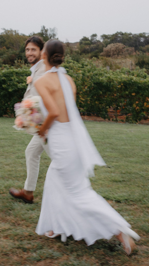 Basils Farm wedding photo p&m